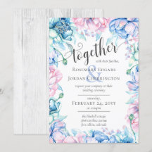 Aquarellblume & rustikales Holzhaus Hochzeit