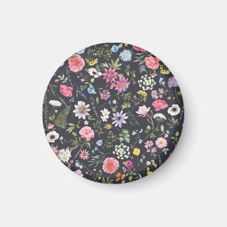 Aquarellblume: sanftes Sommermuster. Magnet