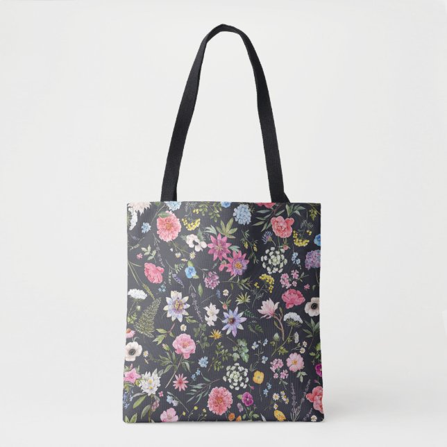 Aquarellblume: sanftes Sommermuster. Tasche (Vorderseite)