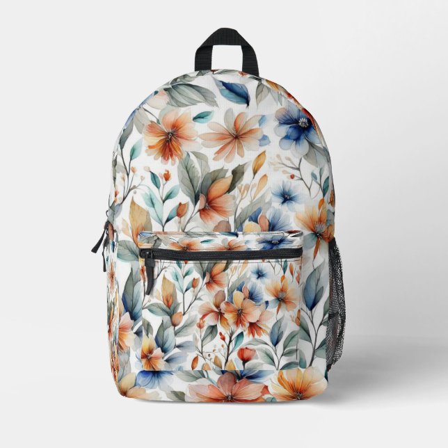 Aquarellblume Schönheit II Bedruckter Rucksack (Vorderseite)