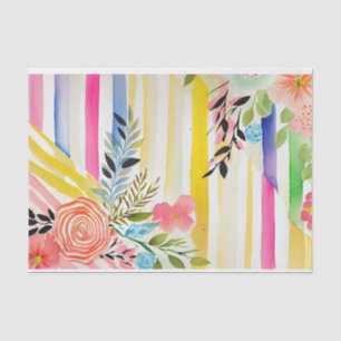 Aquarellblume spielend Whimsikrosa Decoupage Seidenpapier
