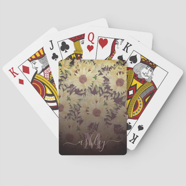 Aquarellblume Spielkarten (Rückseite)