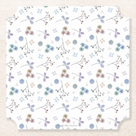 Aquarellblume Untersetzer | Blau | 4x4