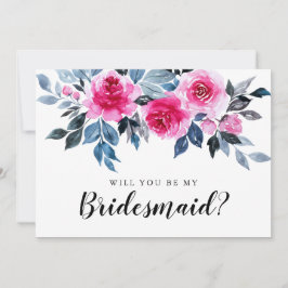 Aquarellblume wird meine Bridesmaid-Karte sein