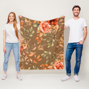 Aquarellblumen 2 fleecedecke