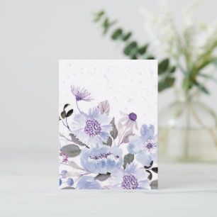 Aquarellblumen 6 postkarte
