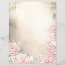 Aquarellblumen auf Vintage-Scrapbook-Papier