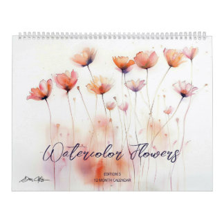 Aquarellblumen: Ausgabe 3 Kalender