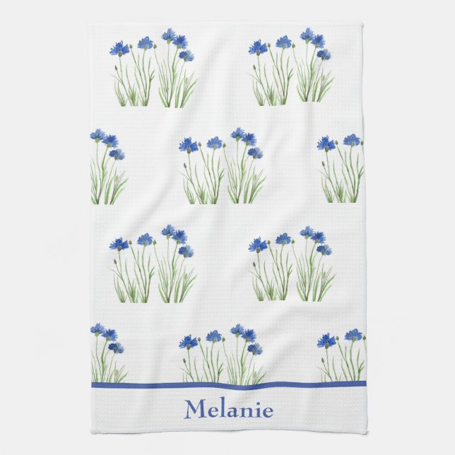 Aquarellblumen Blumenblumen Blumen Rustikale Blume Geschirrtuch (Vertikal)