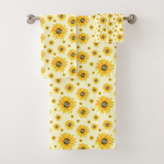 Aquarellblumen Blumenmuster Badhandtuch Set (Insitu)