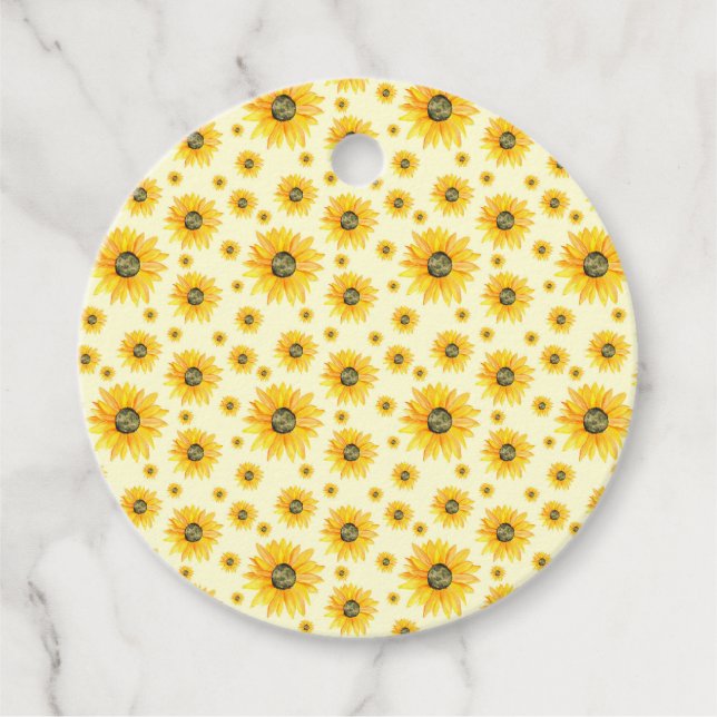 Aquarellblumen Blumenmuster Geschenkanhänger (Vorderseite)