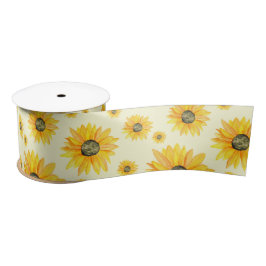 Aquarellblumen Blumenmuster Satinband
