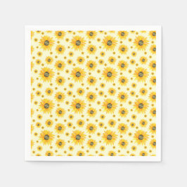 Aquarellblumen Blumenmuster Serviette