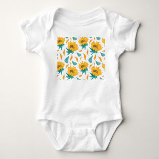 Aquarellblumen: Botanische Sommerkollektion Baby Strampler