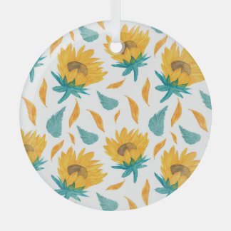 Aquarellblumen: Botanische Sommerkollektion Ornament Aus Glas