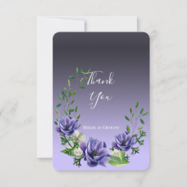Aquarellblumen Danke, dass ihr Karte gegeben habt