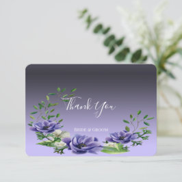 Aquarellblumen Danke, dass ihr Karte gegeben habt