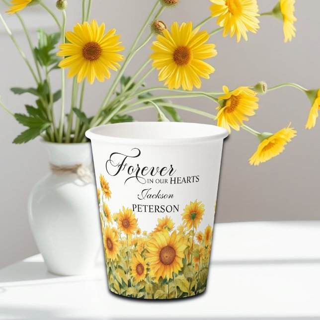 Aquarellblumen feiern Lebensbeerdigung Pappbecher (Von Creator hochgeladen)