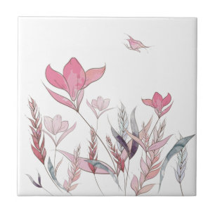 Aquarellblumen Fliese