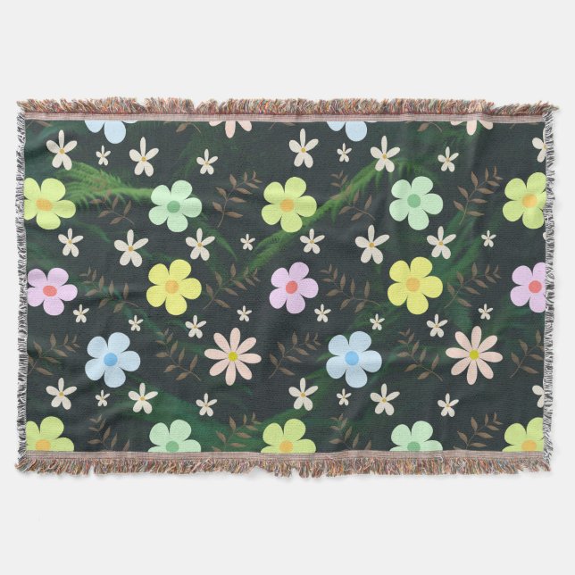 Aquarellblumen im Grünen Decke (Vorderseite)