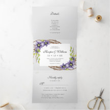 Aquarellblumen in einer Hochzeit