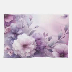 Aquarellblumen in sanften Pastellfarben Geschirrtuch