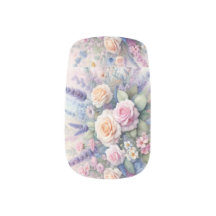 Aquarellblumen in zarten Pastellfarben