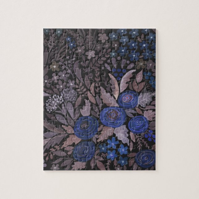 Aquarellblumen kleine Blume Rose Seefahrt braun l (Vertikal)