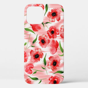 Aquarellblumen: Mohn-Pfingstrose Ikat. Case-Mate iPhone Hülle