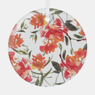 Aquarellblumen, nahtloses Handmuster. Ornament Aus Glas
