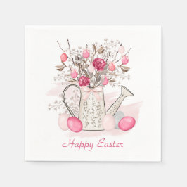 Aquarellblumen Ostereier Personalisiert Serviette