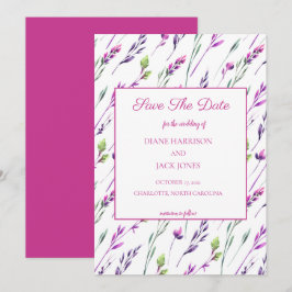Aquarellblumen Save the Date Hochzeit Einladung