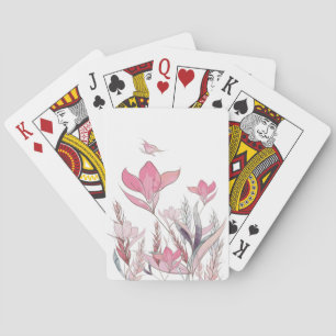 Aquarellblumen Spielkarten