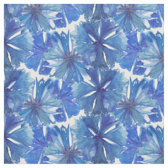 Aquarellblumen Stoff (Nahaufnahme)