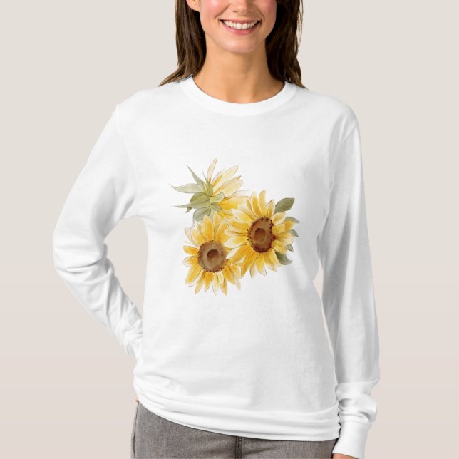 Aquarellblumen T-Shirt (Vorderseite)