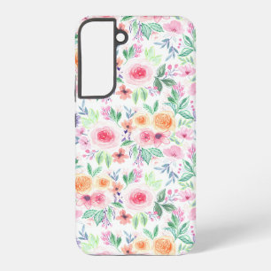 Aquarellblumen und -blätter samsung galaxy hülle