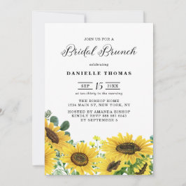 Aquarellblumen und Eukalyptus Bridal Brunch Einladung