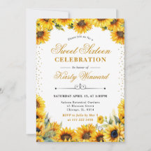 Aquarellblumen und Goldener Glitzer Süß 16