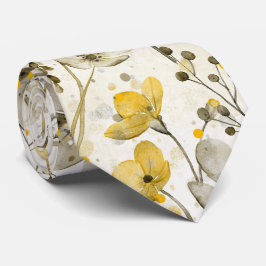 Aquarellblumen und Libellen - neutral Krawatte