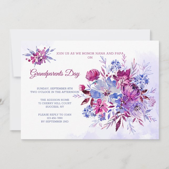 Aquarellblumenprotea-Einladung Einladung (Vorderseite)