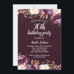 Aquarellblüte Lila Blüte 30. Geburtstag Party Einladung<br><div class="desc">Hübscher Blumengeburtstag Einladungen im Kleinen Bayleigh Store!</div>