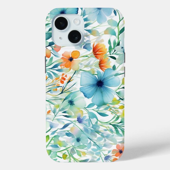 Aquarellblüten, Case-Mate iPhone Hülle (Rückseite)