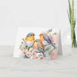 Aquarellblüten Karte