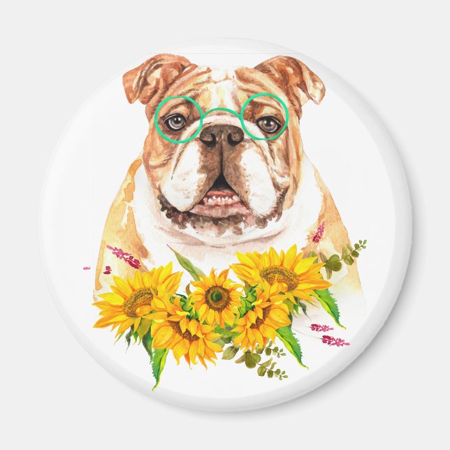 Aquarellblüten Magnet (Vorne)