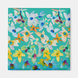 Aquarellblüten Magnet
