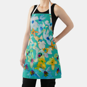 Aquarellblüten Schürze