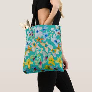 Aquarellblüten Tasche