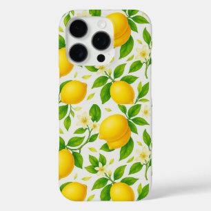 Aquarellblüten und Blüten - frische Zitrusfrüchte iPhone 16 Pro Hülle