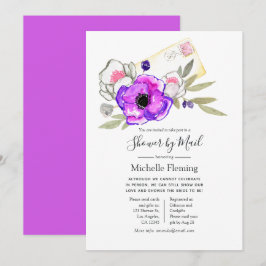 Aquarellblütendusche oder Blütendusche per Mail Einladung