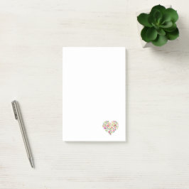 Aquarellblütenherz Süße Liebe Ihr Glück Post-it Klebezettel